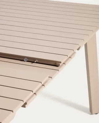 Раскладной садовый стол из алюминия с отделкой тауп Izola 220X100 CM 5