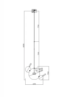 Подвесной светильник Любовь 49X180 CM 4