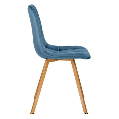 Комплект из 2 стульев Easy тёмно-бирюзовый с ножками под дерево 45X55X88 CM 4