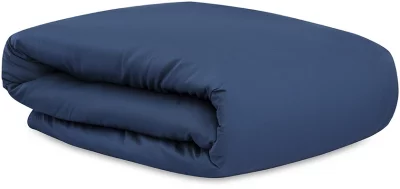 Комплект постельного белья из сатина Essential 200X220 CM тёмно-синего цвета 9