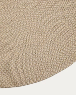 Овальный бежевый ковер Rodhe из 100% PET 160X230 CM 3