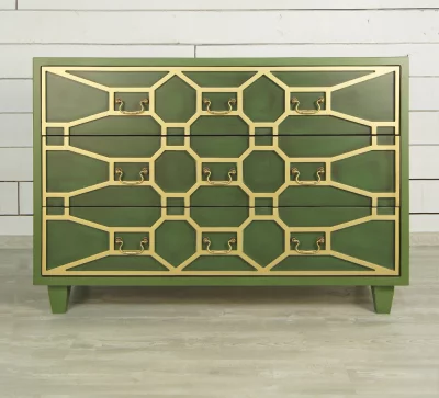 Зеленый комод Emerald 111X43X78 CM 11