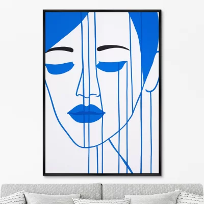 Постер на холсте Through the blue strings 75X105 CM 6