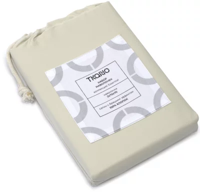 Набор из двух наволочек из сатина Essential 70X70 CM серо-бежевого цвета 4