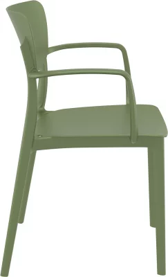 Стул пластиковый Lisa 53X54X82 CM зелёный 5