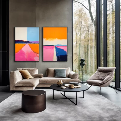 Набор из двух постеров на холсте Landscape Collection 75X105 / 75X105 CM 4