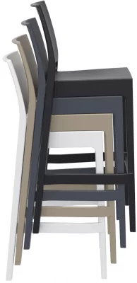 Стул пластиковый барный Maya 45X51X108 CM зелёный 5