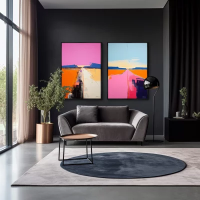 Набор из двух постеров на холсте Landscape Collection 75X105 / 75X105 CM 4