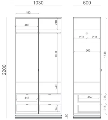 Шкаф Inspire Timeless 103X60X220 CM 5