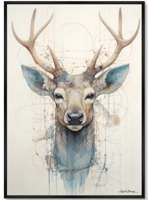 Набор из двух постеров на холсте Enchanted Deer 75X105 / 75X105 CM 3