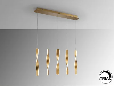 Люстра Twist 5L золотая 77X41X9 CM 11