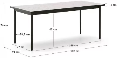 Уличный стол Maurina 182X91X76 CM 3