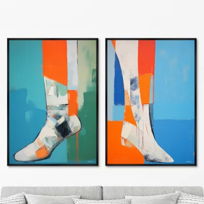 Набор из двух постеров на холсте The Shoes 75X105 / 75X105 CM 8