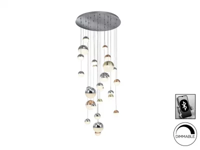 Подвесная люстра Sphere LED 27L Ø80 DIM Bluetooth CCT 80X22 CM 7