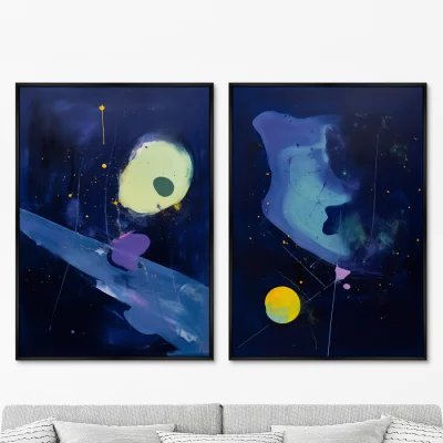 Набор из двух постеров на холсте Galactic space 75X105 / 75X105 CM 8