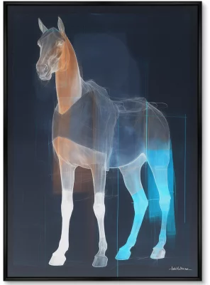 Набор из двух постеров на холсте Horses in a color glow 75X105 / 75X105 CM 3