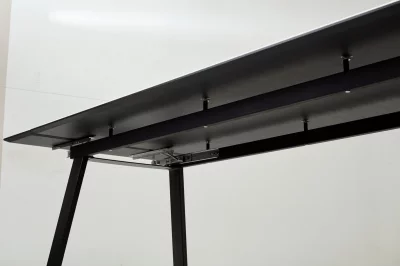 Обеденный стол Франк 200 белый мрамор, стекло / чёрный 200 CM 5