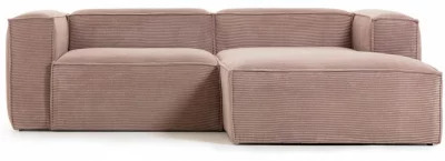 Диван угловой Blok 240X174X69 CM розового цвета 3