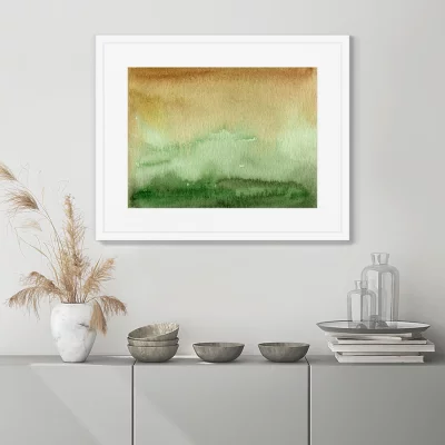 Постер The green valley and the hills beyond 52X42 CM 3