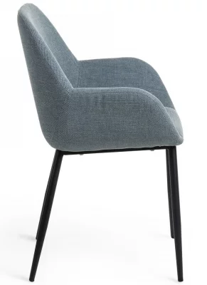 Стул с подлокотниками Konna 59X52X83 CM голубой 3