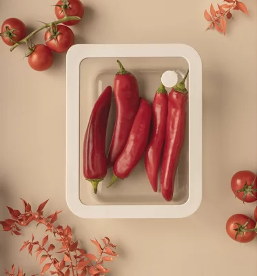 Контейнер для хранения стеклянный с вакуумным эффектом 23X18X7 CM 4