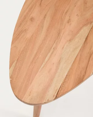 Журнальный стол Duvani из массива акации с отбелённой отделкой 110.5X60X46 CM 4