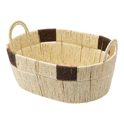 Корзина плетеная овальная bodhran chocolate из коллекции ethnic, размер l 3