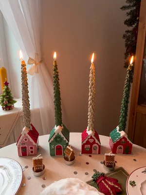 Набор декоративных свечей gingerbread houses из коллекции new year essential, 6 шт. 4