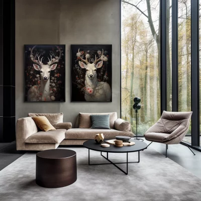 Набор из двух постеров на холсте Magic Deer 75X105 / 75X105 CM 4