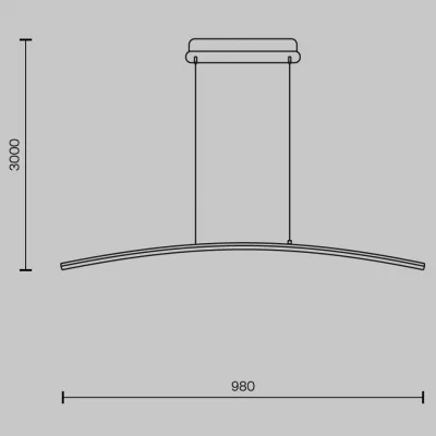 Подвесной светильник Curve 98X5X55 CM 4