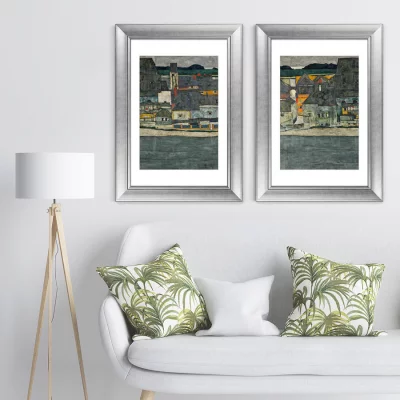 Диптих Casas junto al rio La ciudad vieja 51X71 / 51X71 CM 5
