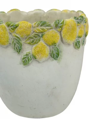 Декоративное кашпо с лимонами 19.5X19.5X19 CM 3