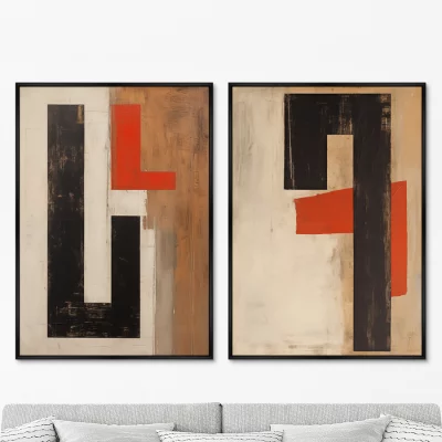 Набор из двух постеров на холсте Twists and colors 75X105 / 75X105 CM 8
