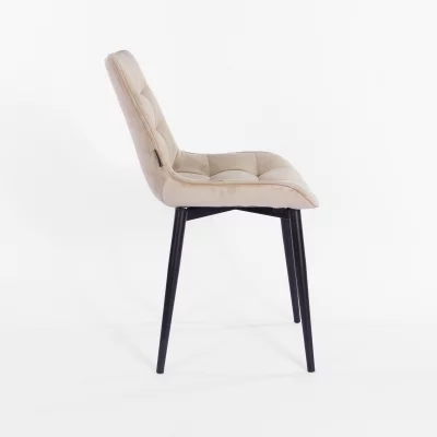 Стул Толедо бежевый бархат чёрные ножки 51X58X83 CM 3