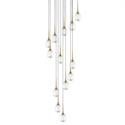 Каскадная люстра Acrile 60X60X220 CM 3