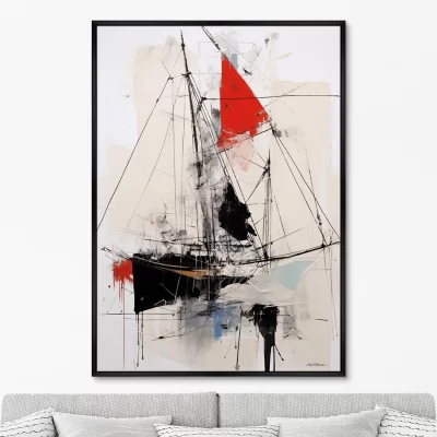 Постер на холсте Yacht in the ocean 75X105 CM 6