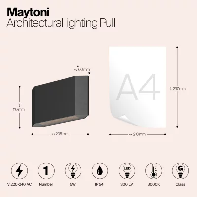 Архитектурная подсветка O412WL-L5GF3K 20.5X6X11 CM 10
