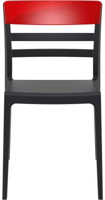 Стул пластиковый Moon 52X57X83 CM чёрно-красный 4