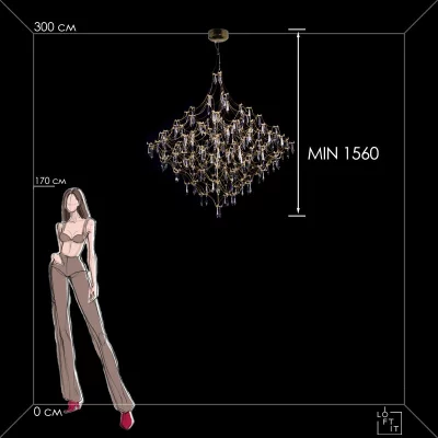 Подвесная люстра Mira 120X120X140 CM 6