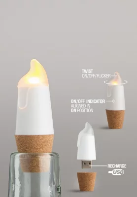 Пробка для бутылки bottlelight с подсветкой и usb 11