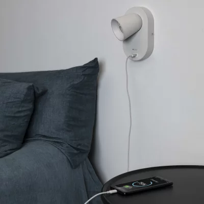 Настенный светильник Corb белый с USB 4