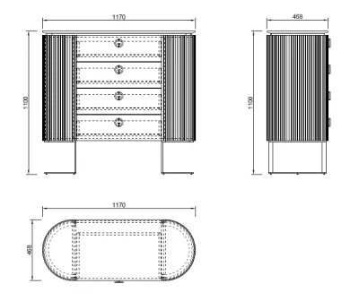 Комод LUCIANO 117X47X110 CM 4