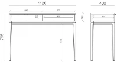 Консольный стол Inspire Timeless 112X40X80 CM 5