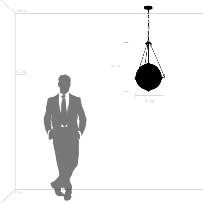 Подвесная люстра Modena 51X51X85 CM 5