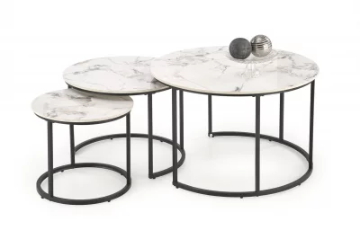 Комплект из трёх столиков Gilda 80X80X50 / 60X60X45 / 45X45X40 CM 9