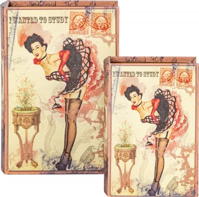 Набор из двух шкатулок в виде книг Nessa 19X8X27 / 14X6X20 CM 8