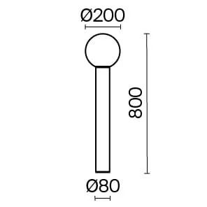 Ландшафтный светильник O598FL-01B 20X20X80 CM 4