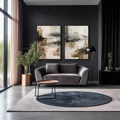 Композиция из двух репродукций картин на холсте Above the Giant Cliff 75X105 / 75X105 CM 4