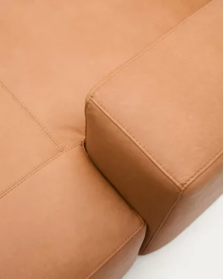 Диван-кровать Blok из коричневой кожи, левый шезлонг 240X174X69 CM 5