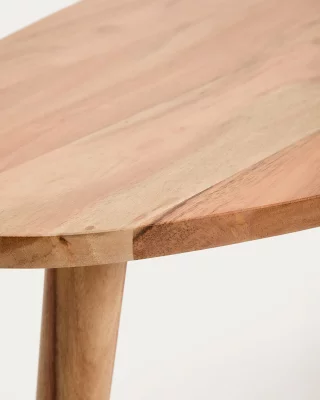 Журнальный стол Duvani из массива акации с отбелённой отделкой 110.5X60X46 CM 5